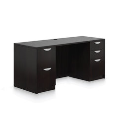 66"x24" Credenza shell with B/B/F and F/F pedestals