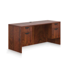 66"x24" Credenza shell with Two Hanging B/F pedestals