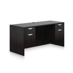 66"x24" Credenza shell with Two Hanging B/F pedestals