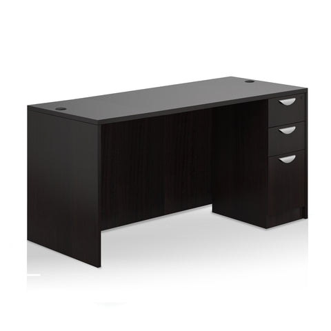 66"x30" Rectangular Desk with B/B/F pedestal