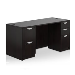 66"x30" Rectangular Desk with B/B/F pedestal and F/F Pedestal