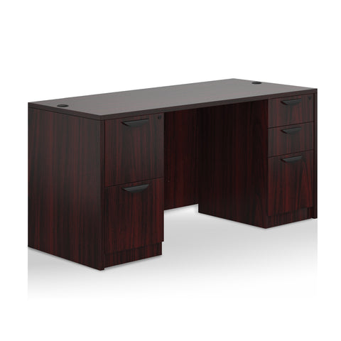 66"x30" Rectangular Desk with B/B/F pedestal and F/F Pedestal