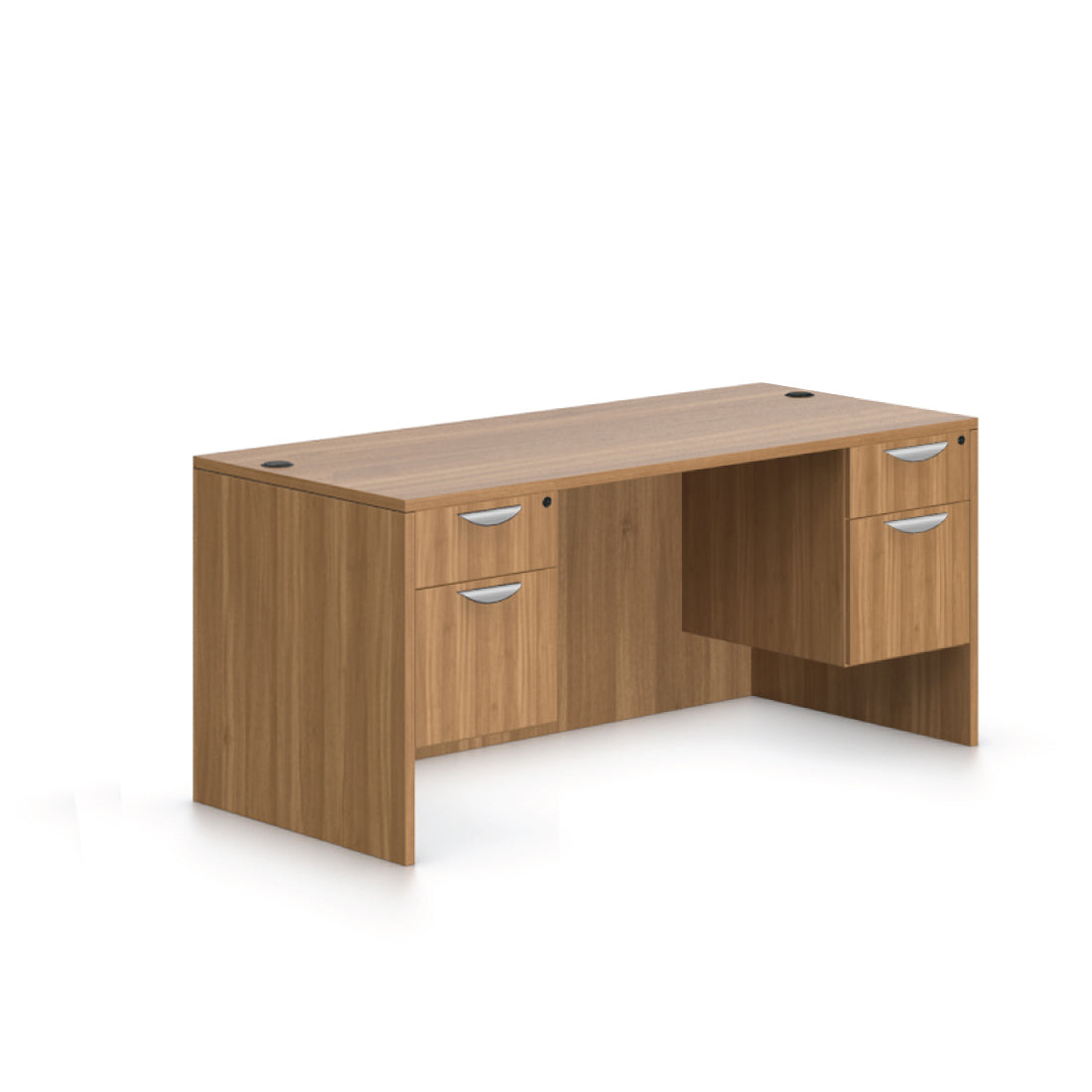 66"x30" Rectangular Desk with Two Hanging B/F pedestals - Kainosbuy.com