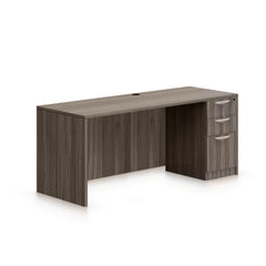 71"x24" Credenza shell with B/B/F pedestal