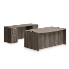 71"x36" Rectangular Desk w/B/B/F Pedestal, Credenza w/Two Hanging B/F Pedestals