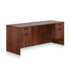 71"x24" Credenza shell with Two Hanging B/F pedestals