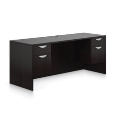 71"x24" Credenza shell with Two Hanging B/F pedestals