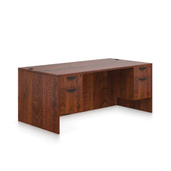 71"x36" Rectangular Desk with Two Hanging B/F pedestals