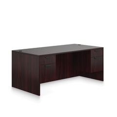 71"x36" Rectangular Desk with Two Hanging B/F pedestals