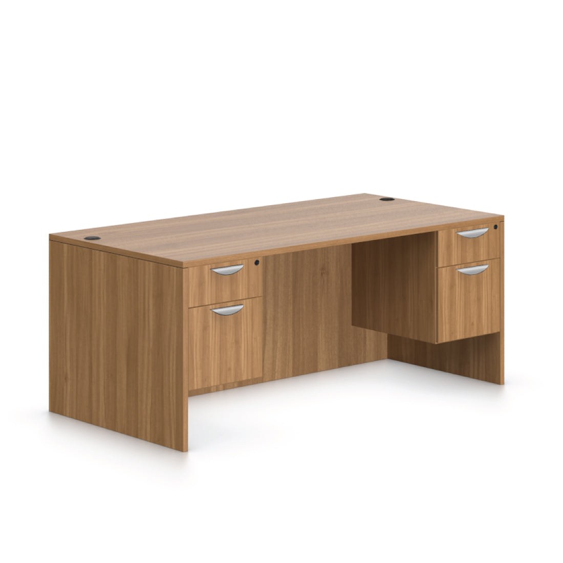 71"x36" Rectangular Desk with Two Hanging B/F pedestal - Kainosbuy.com