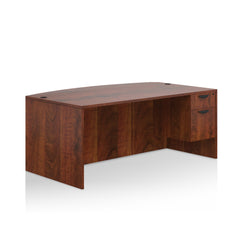 71"x42" Bow Front Desk with Hanging B/F pedestal