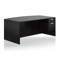 71"x42" Bow Front Desk with Hanging B/F pedestal