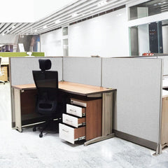 GOF Office L-Shaped Partition 102d x 108w x 48H - Kainosbuy.com