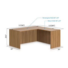 L66C - 5.5' x 5.5' L-Shape Workstation(Rectangular Desk) - Kainosbuy.com