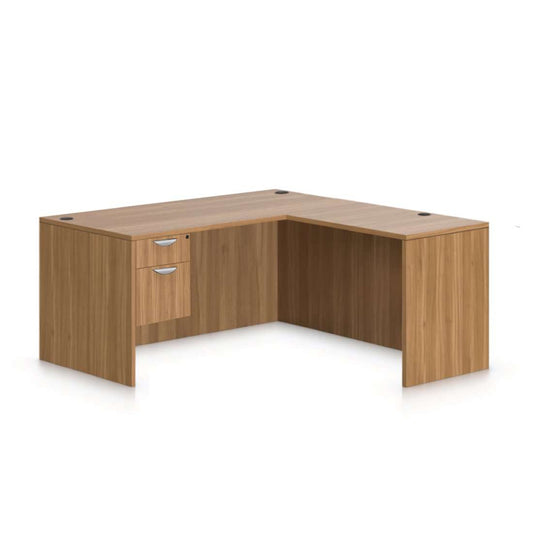 L66C - 5.5' x 5.5' L-Shape Workstation(Rectangular Desk with Hanging B/F Pedestal) - Kainosbuy.com