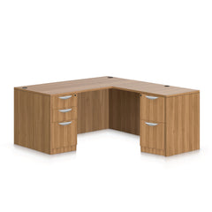 L66E - 5.5' x 6.5' L-Shape Workstation(Rectangular Desk with B/B/F, F/F Pedestal) - Kainosbuy.com