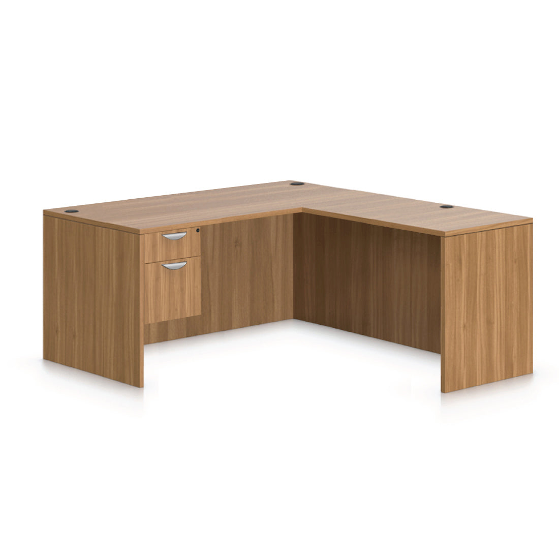 L66D - 5.5' x 6' L-Shape Workstation(Rectangular Desk with Hanging B/F Pedestal) - Kainosbuy.com