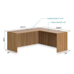 L71B - 6' x 5' L-Shape Workstation(Credenza Shell) - Kainosbuy.com