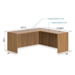 L71C - 6' x 5.5' L-Shape Workstation(Credenza Shell) - Kainosbuy.com