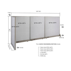 GOF Office L-Shaped Partition 30D x 120w x 60H - Kainosbuy.com