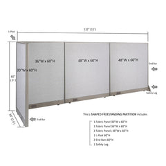GOF Office L-Shaped Partition 30D x 132w x 60H - Kainosbuy.com