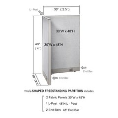 GOF partition 30"D x 30"W x 48”