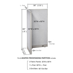 GOF partition 30"D x 30"W x 60”H