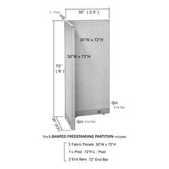 GOF partition 30"D x 30"W x 72”H