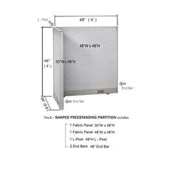 GOF Office L-Shaped Partition 30D x 48w x 48H - Kainosbuy.com