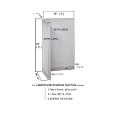 GOF Office L-Shaped Partition 36d x 36w x 60H - Kainosbuy.com