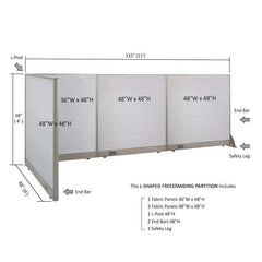 GOF Office L-Shaped Partition 48d x 132w x 48H - Kainosbuy.com