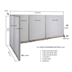GOF Office L-Shaped Partition 60d x 114w x 60H - Kainosbuy.com