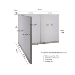 GOF Office L-Shaped Partition 84d x 96w x 60H - Kainosbuy.com
