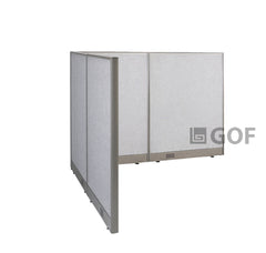 GOF 60"D x 72"W x 48”/60”/72”H, L-Shaped Freestanding Fabric Partition Package