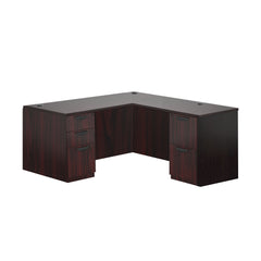 L66D - 5.5' x 6' L-Shape Workstation (Rectangular Desk with B/B/F, F/F Pedestals)