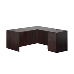 L66B - 5.5' x 5' L-Shape Workstation (Credenza Shell with B/B/F Pedestal)