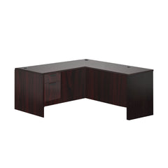 L66C - 5.5' x 5.5' L-Shape Workstation (Rectangular Desk Shell with Hanging B/F Pedestal)