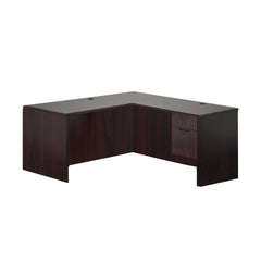 L71C - 6' x 5.5' L-Shape Workstation (Credenza Shell with Hanging B/F Pedestal)