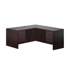 L71C - 6' x 5.5' L-Shape Workstation (Credenza Shell with Two Hanging B/F Pedestals)