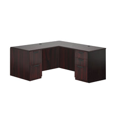 L66B - 5.5' x 5' L-Shape Workstation (Credenza Shell with B/B/F, F/F Pedestals)