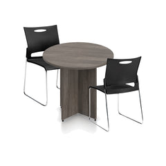 36" Round Table/Cross Base with 2 Chairs (G11310B) - Kainosbuy.com