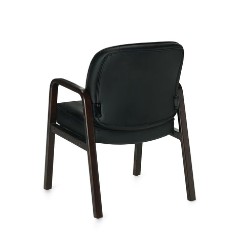 G11770B(ES) Luxhide Guest Chair with Wood Accents - Kainosbuy.com