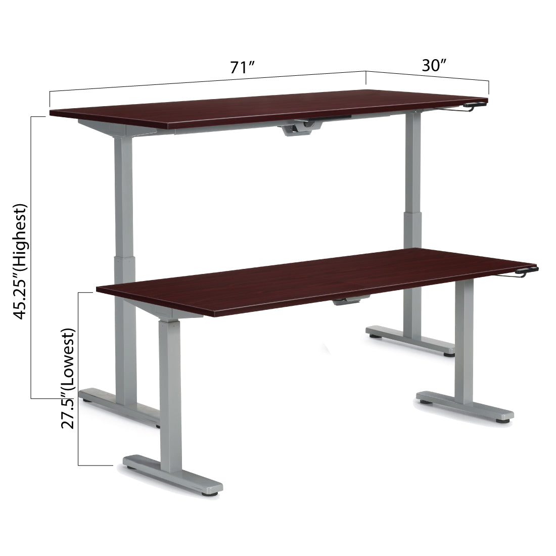 Height Adjustable Desk 71" x 30" - Kainosbuy.com