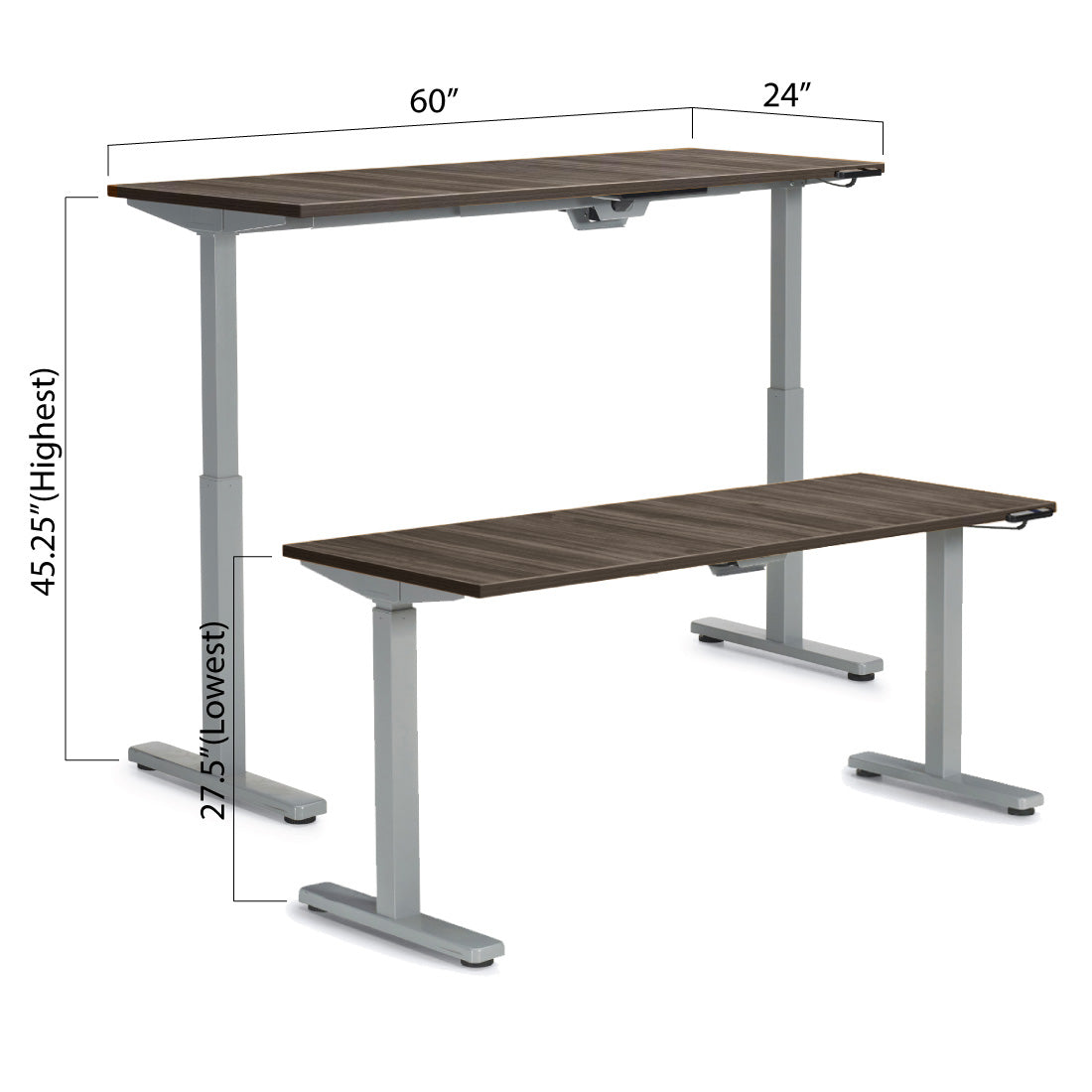 Height Adjustable Desk 60" x 24" - Kainosbuy.com