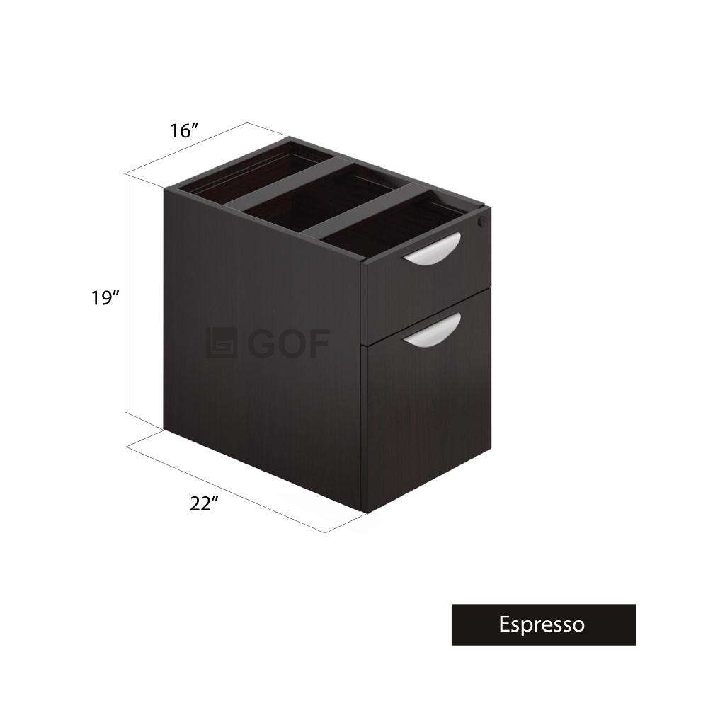 GOF 3 Person Workstation Cubicle (5'D  x 19.5'W x 4'H) / Office Partition, Room Divider - Kainosbuy.com