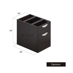 GOF 3 Person Separate Workstation Cubicle (5'D x 19.5'W x 4'H -W) / Office Partition, Room Divider - Kainosbuy.com