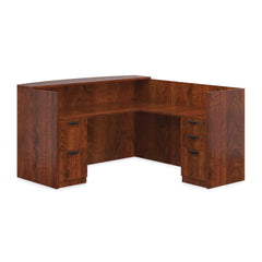 6' x 6' Reception Desk with B/B/F & F/F Pedestal
