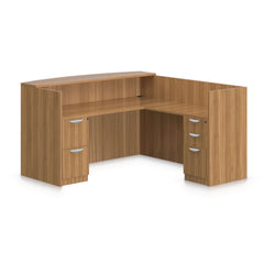 6' x 6' Reception Desk with B/B/F & F/F Pedestal