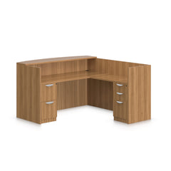 6' x 6' Reception Desk with B/B/F & F/F Pedestal - Kainosbuy.com