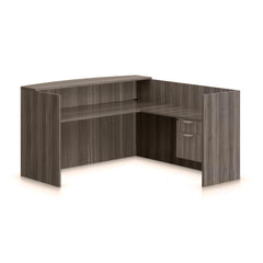 6' x 6' Reception Desk with Hanging B/F Pedestal